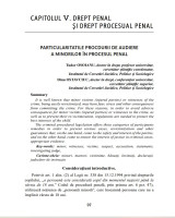 Particularitățile procedurii de audiere a minorilor în procesul penal